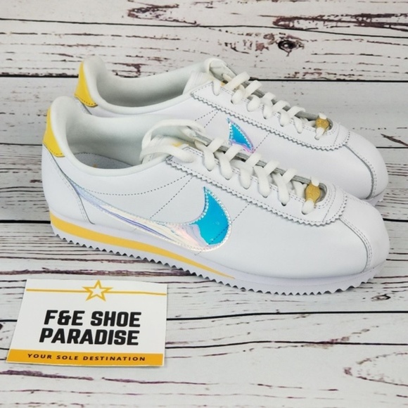 nike cortez white clear topaz gold